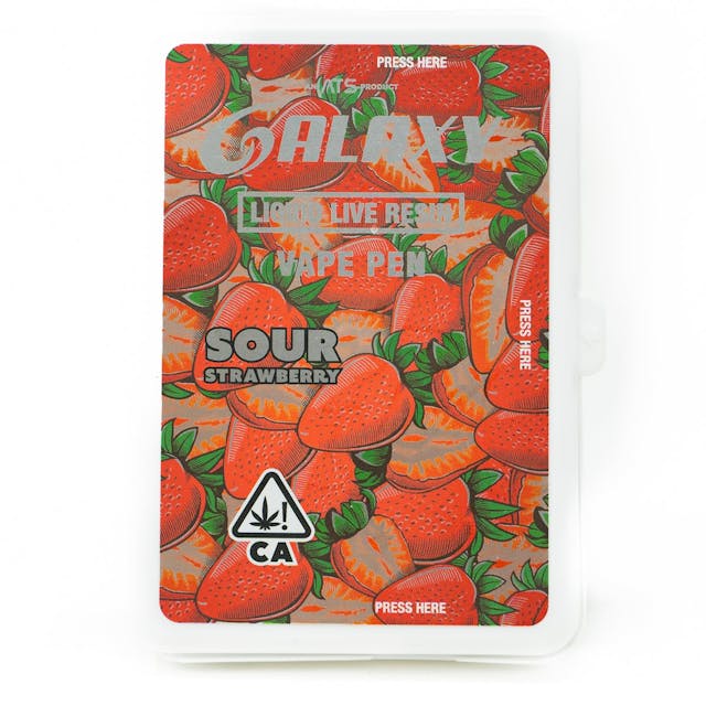 Photograph of product: Sour Strawberry | 1g Live Resin Rechargeable All-In-One - 