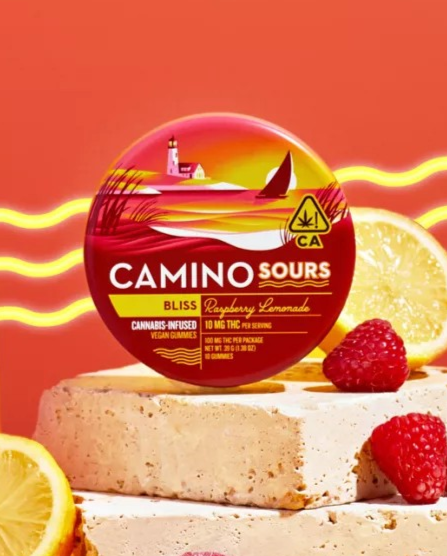 Photograph of product: *PROMO* Camino Sours - Raspberry Lemonade - 10pk - Edibles
