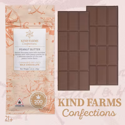 Photograph of product: Kind Farms | Peanut Butter Chocolate Bar 200mg