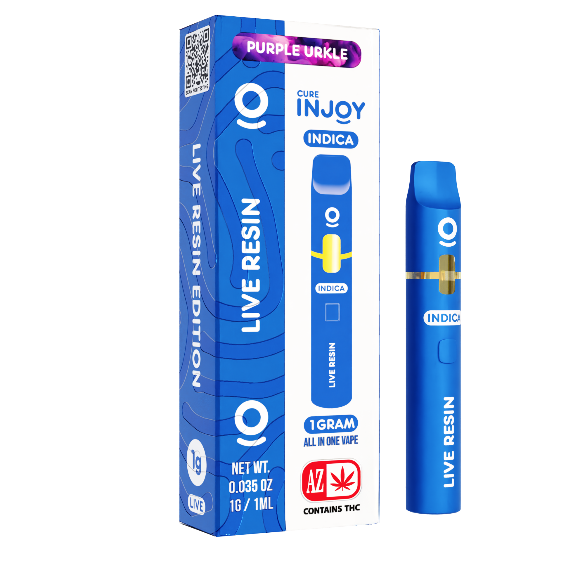 Photograph of product: Cure Injoy Live Resin Disposable Purple Urkle