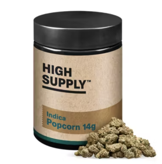 Photograph of product: HIGH SUPPLY KUSH MINTS POPCORN 14G