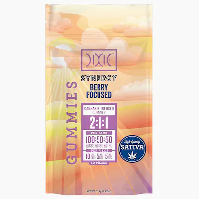 Photograph of product: Dixie | Synergy Gummies | S | 2:1:1 Ratio | Berry Focused