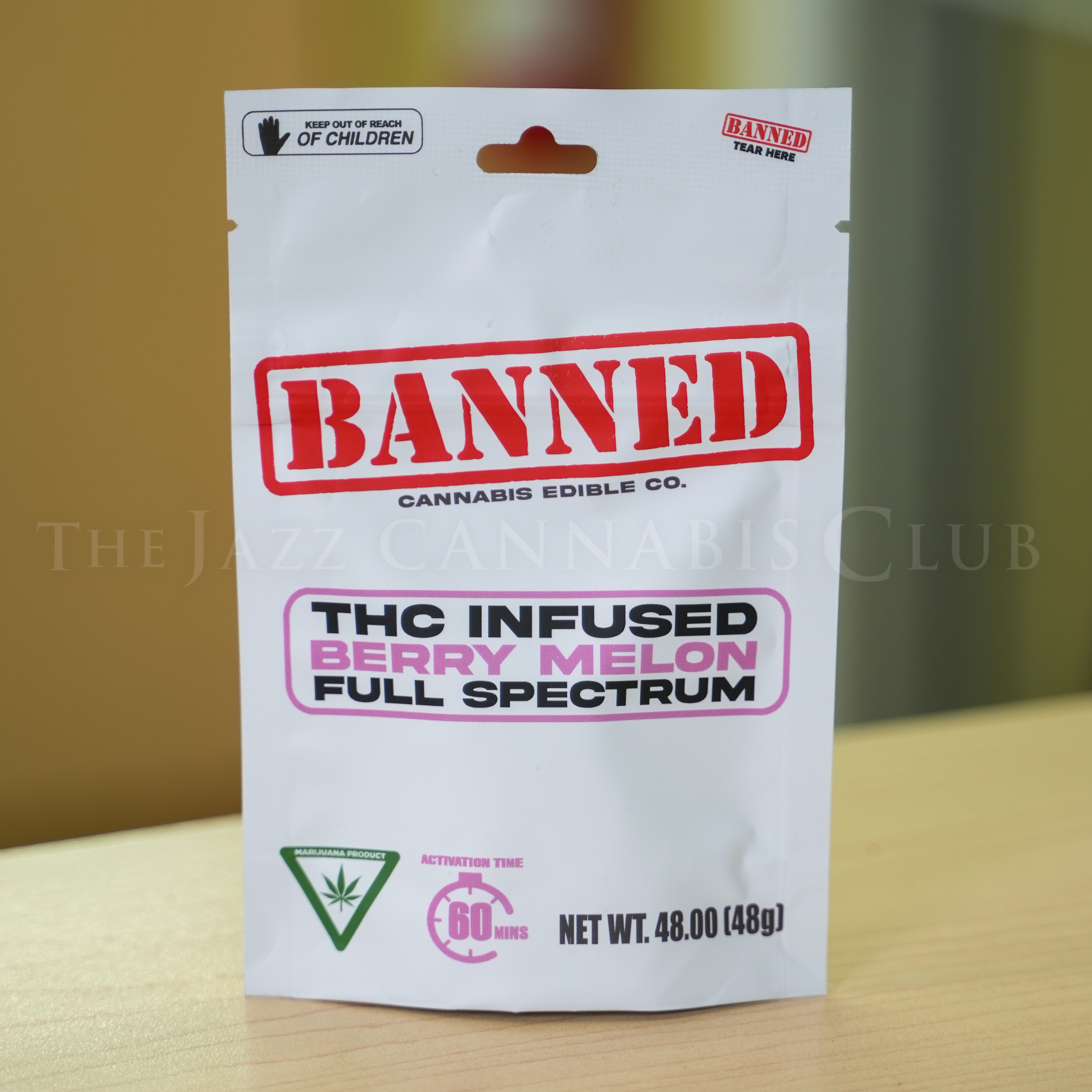 Photograph of product: Banned - Gummies - Berry Melon - 200mg - 4pk