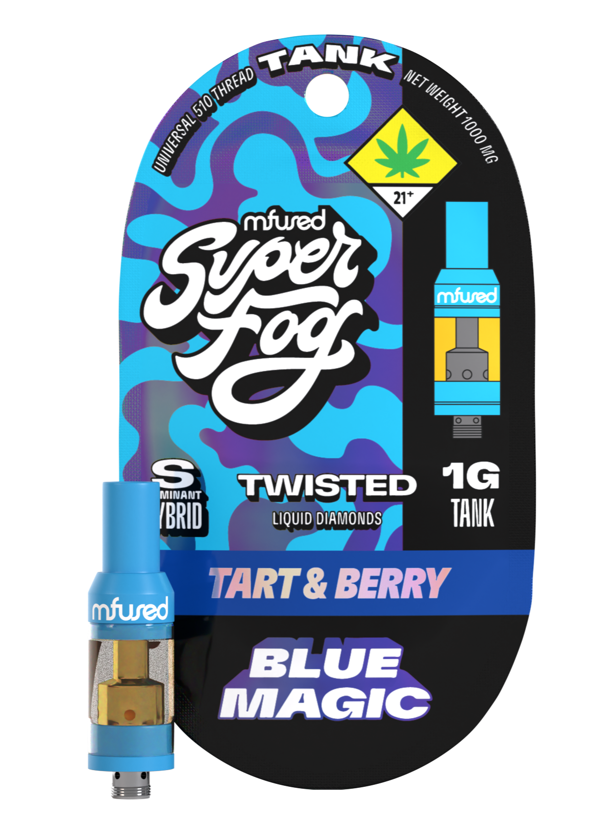 Photograph of product: Twisted - Cartridge - Blue Magic Tank (Blue Raspberry Flavored)
