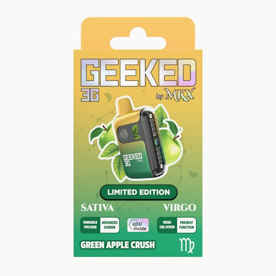 Photograph of product: Geeked by MKX | Green Apple Crush Disposable