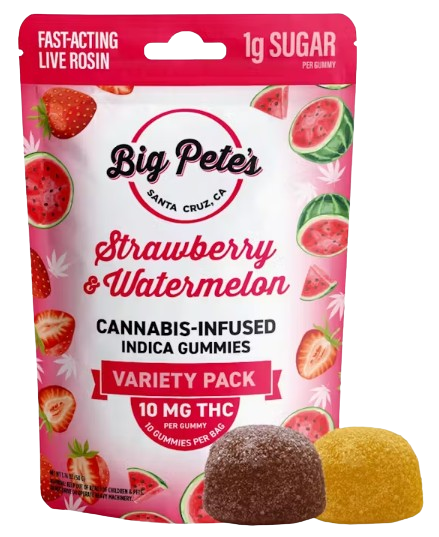 Photograph of product: STRAWBERRY & WATERMELON (I) FAST-ACTING ROSIN GUMMIES 10PK