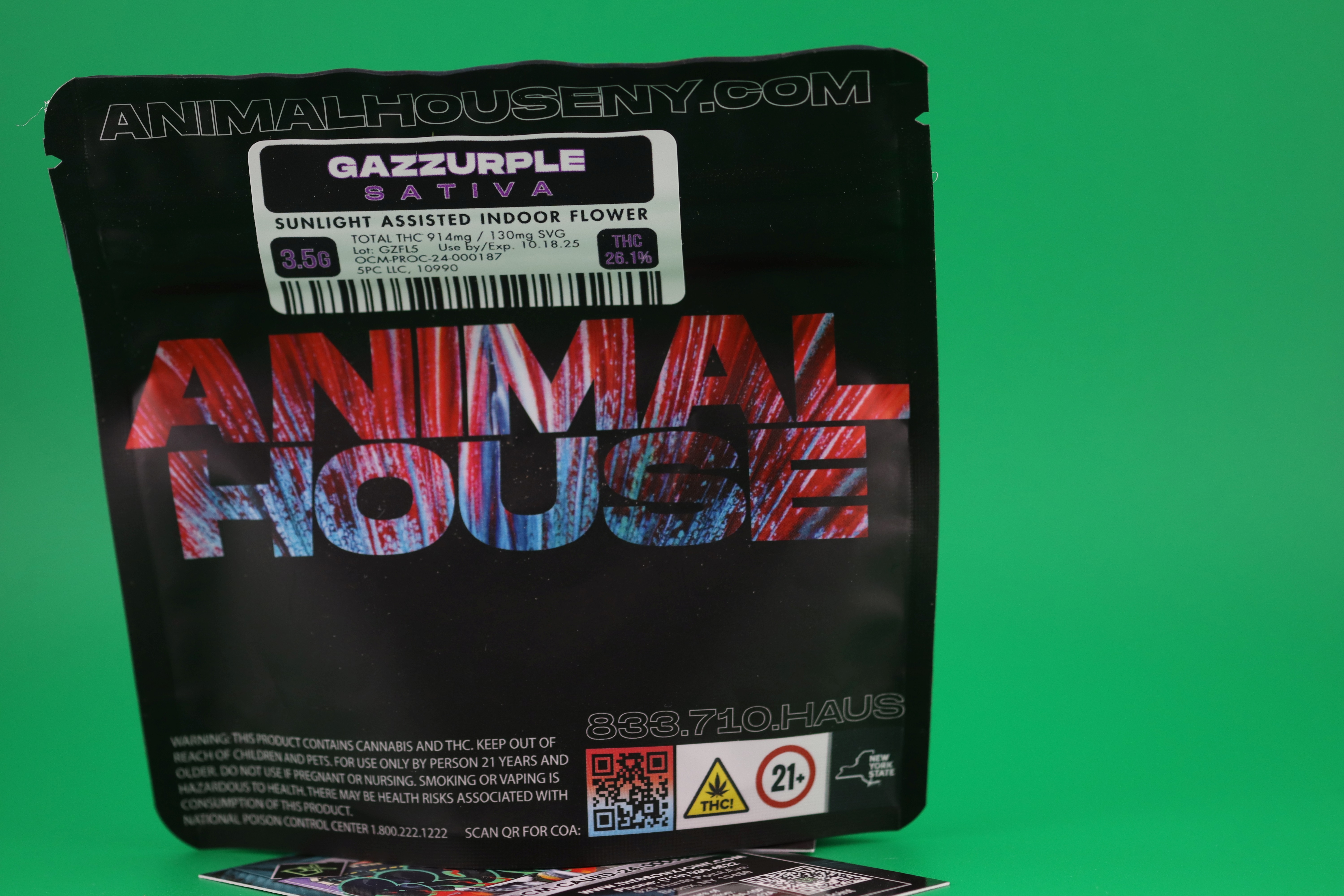Photograph of product: Animal House | Gazzurple flower, bag 3.5g