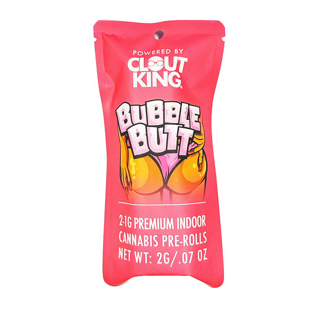 Photograph of product: Clout King Pre-Rolls (1g 2pk) - Bubble Butt
