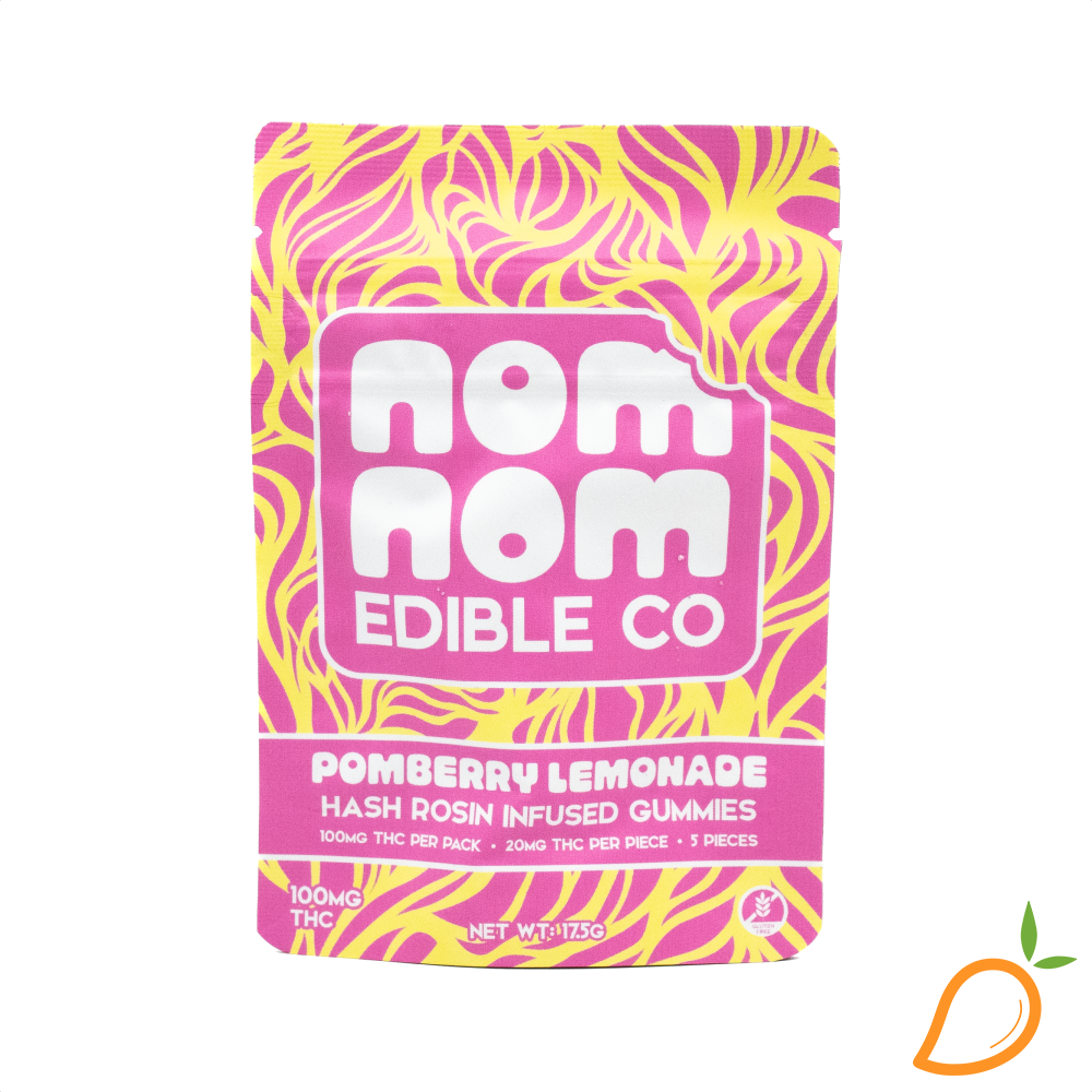 Photograph of product: 100mg Pomberry Lemonade Rosin Gummies NomNom