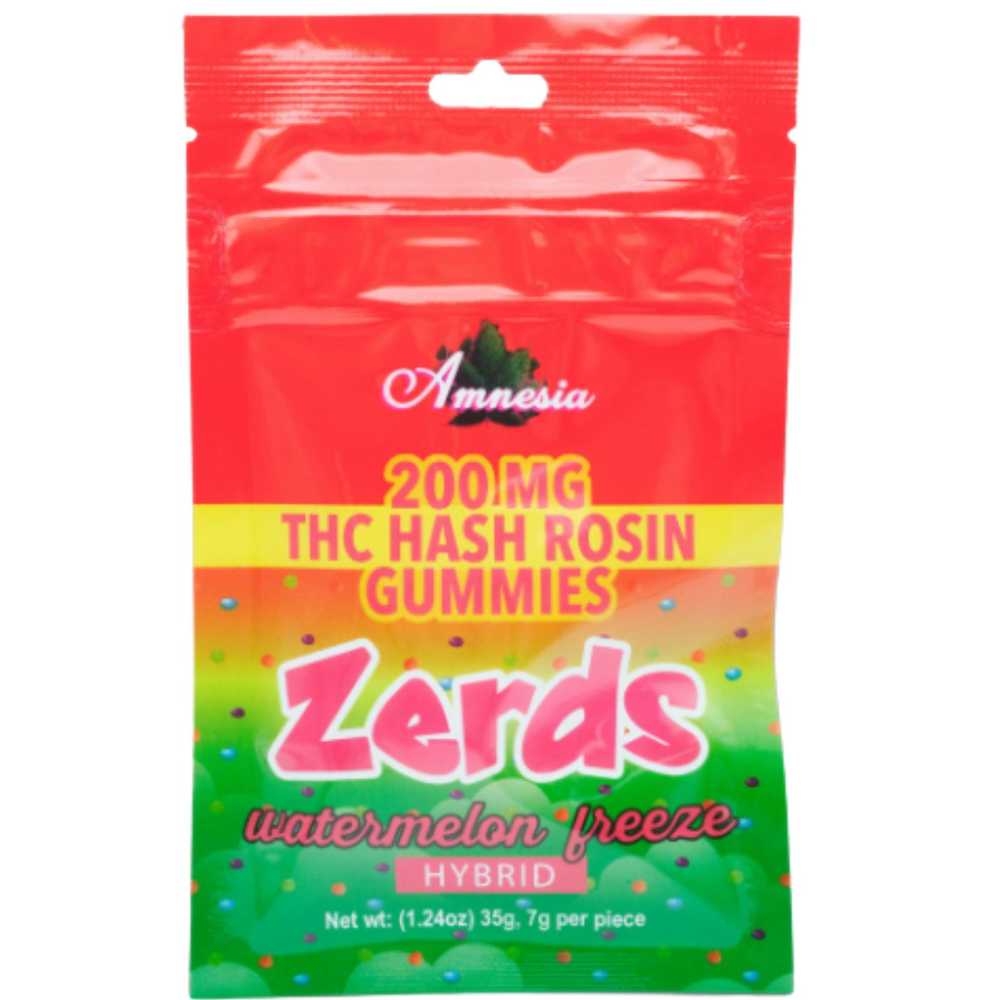 Photograph of product: Amnesia - Watermelon Freeze au chocolat Rosin Gummy Single 200mg