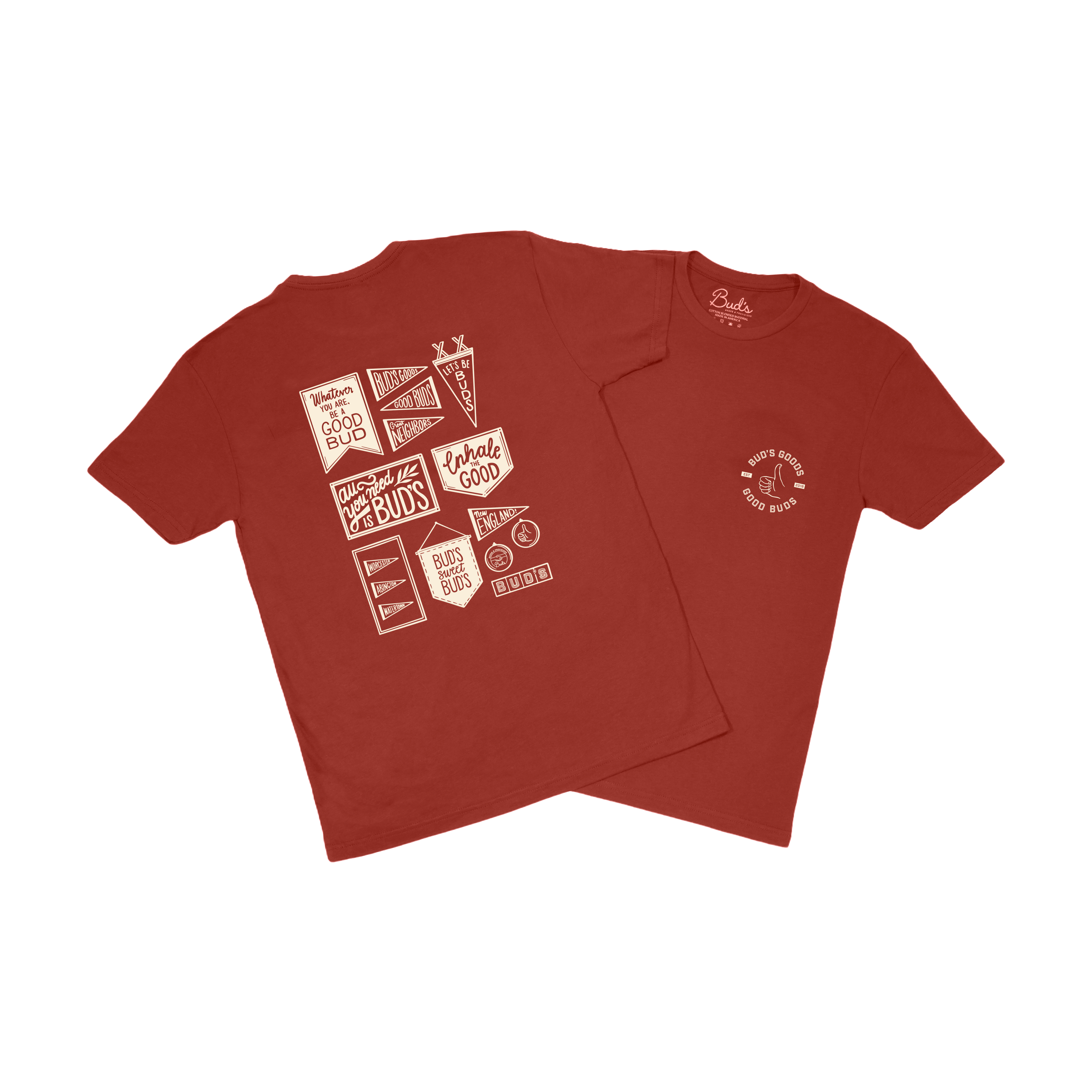 Photograph of product: Bud's Goods - Pennant Red Shirt - Small