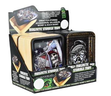 Photograph of product: Smokezilla | Wood Storage Box w/ Magnetic Rolling Tray Lid | 8.25"X4"
