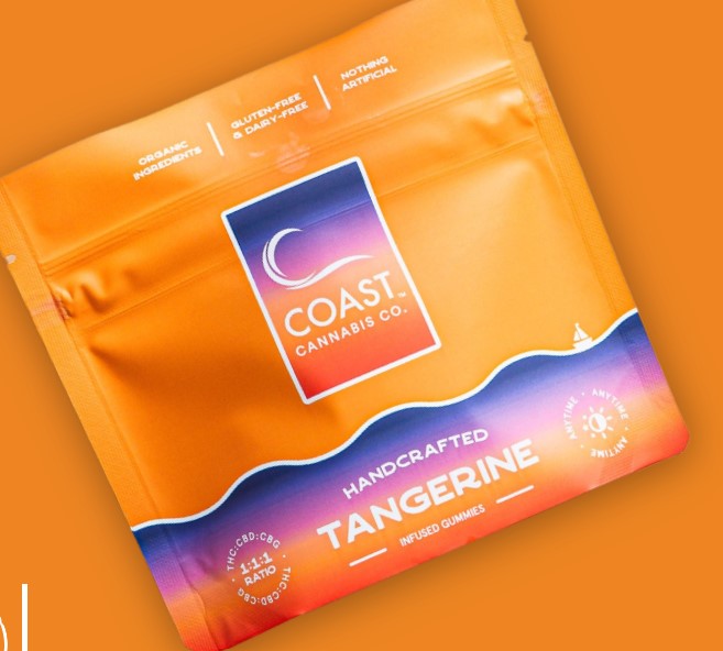 Photograph of product: Gummy - 100mg/20pc - Tangerine Uplifting 1:1:1 TH-oui:CBD:CBG