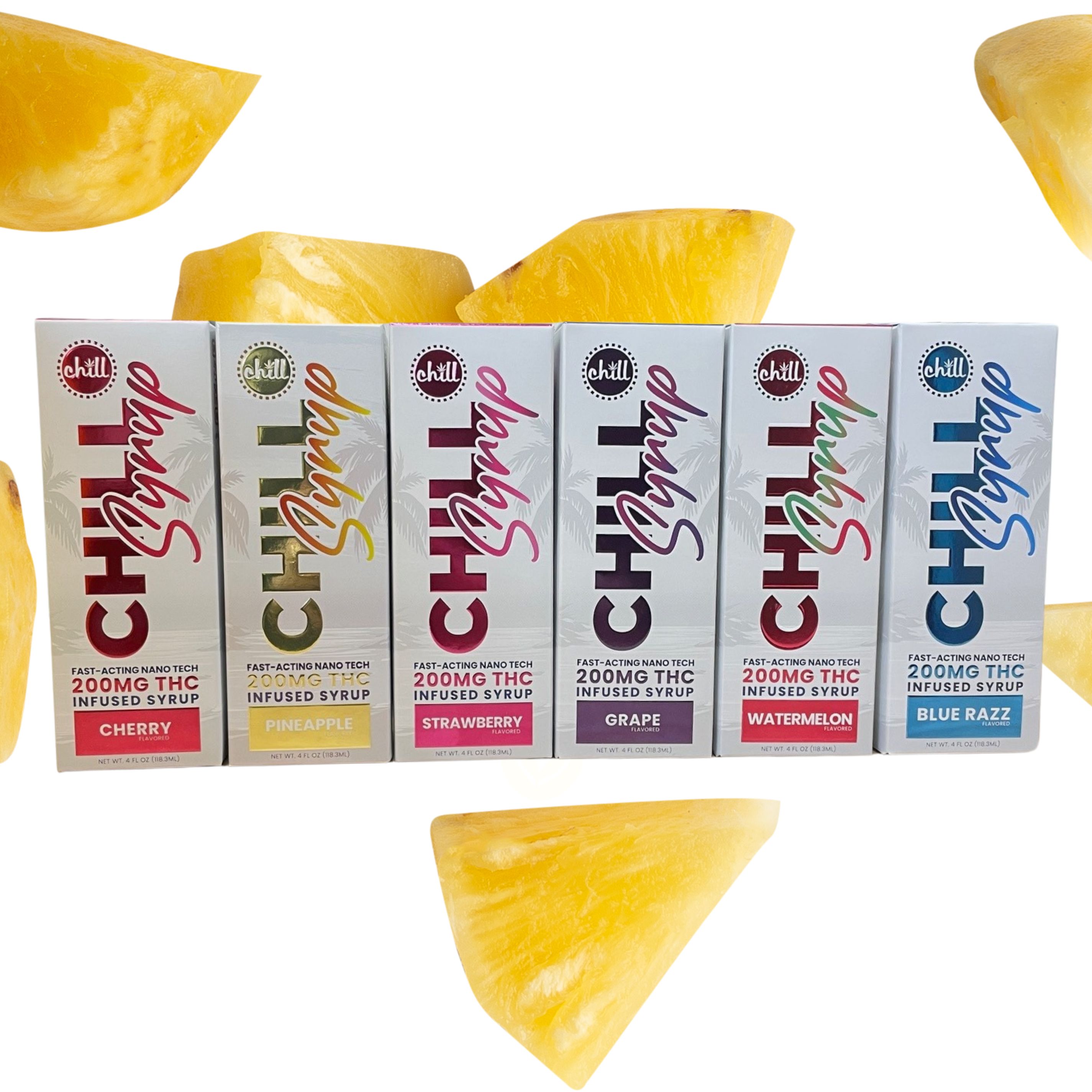 Photograph of product: CHILL | Edibles | Syrup | Pineapple | 200mg