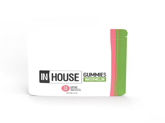 Photograph of product: Watermelon Fast Acting 2:1 10mg (10ct) - In House Gummies