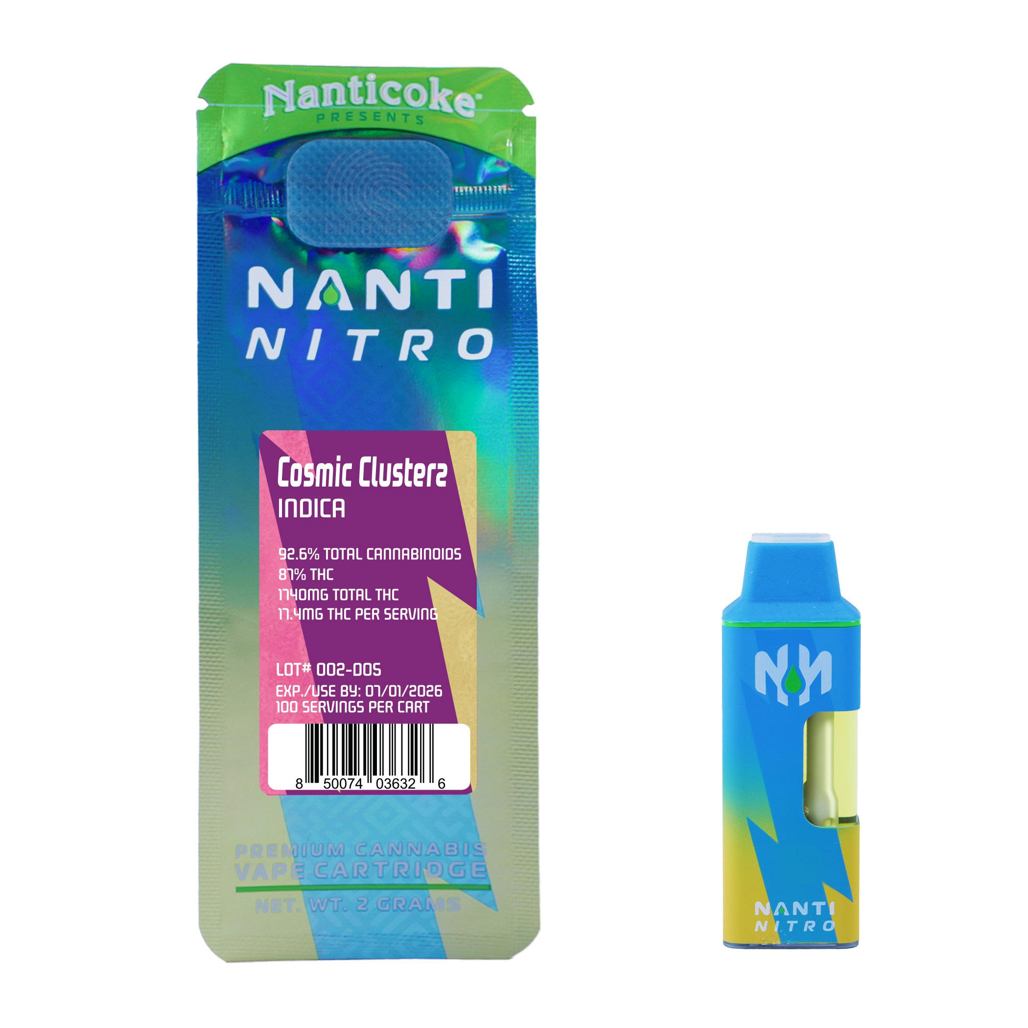 Photograph of product: Nanti Nitro - Cosmic Clusterz (I) - 92.6% - All in One Vape