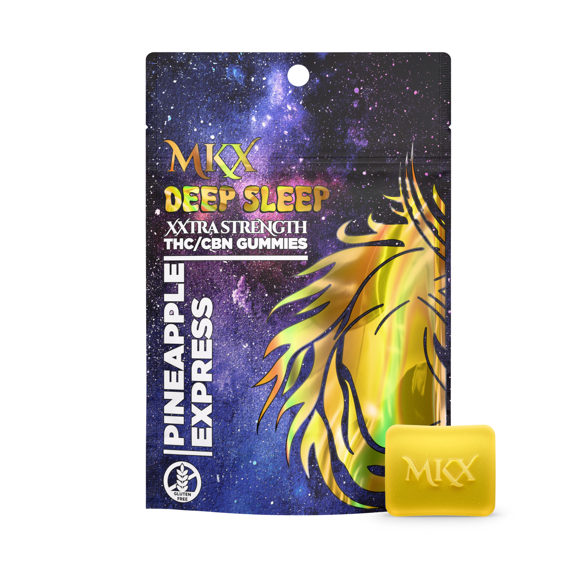 Photograph of product: MKX - Pineapple Express Deep Sleep Gummies 200mg THC/50mg CBN | 4/$20