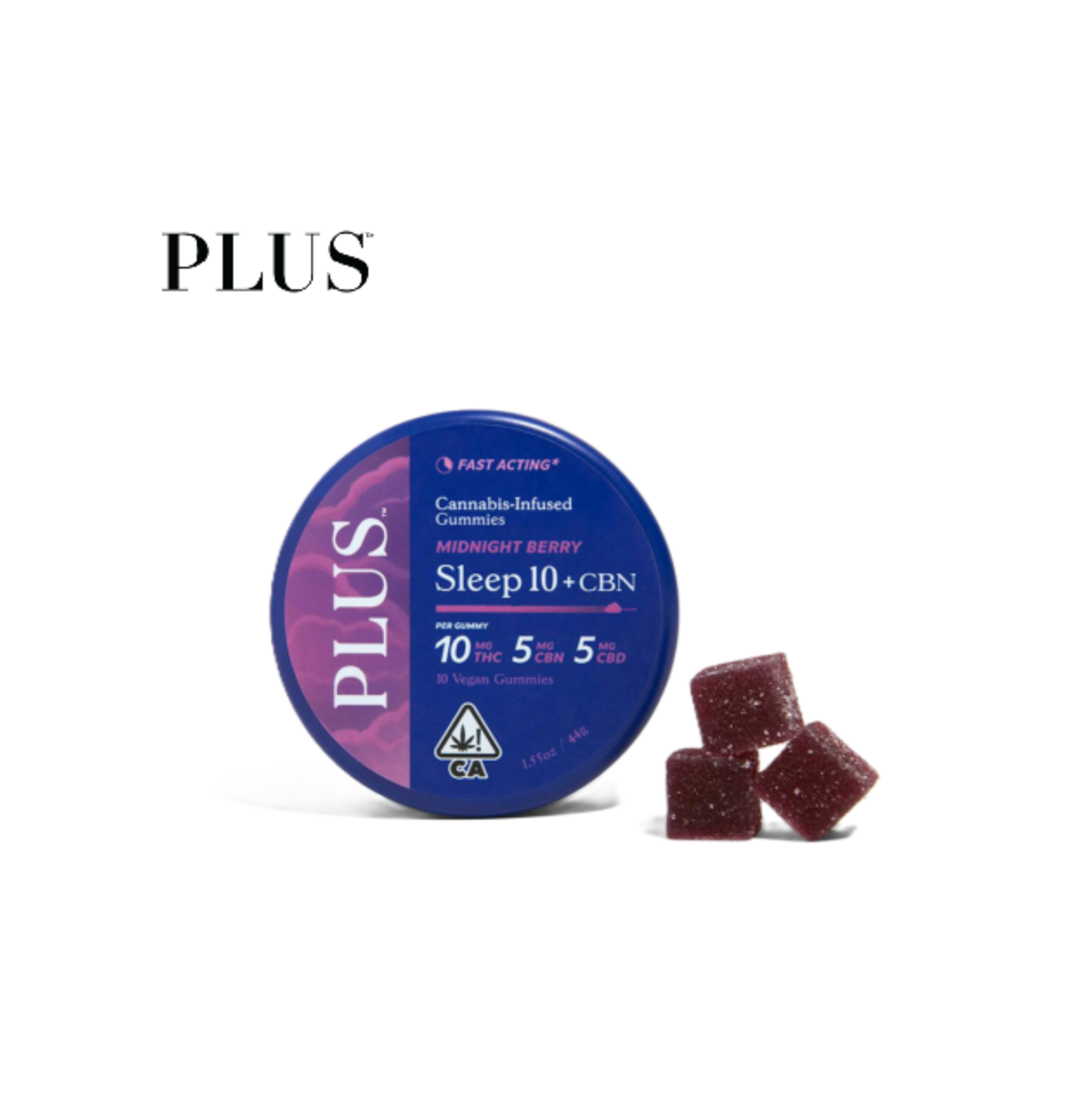 Photograph of product: 2:1:1 MIDNIGHT BERRY SLEEP 100MG TH-oui:CBN:CBD 10 PACK GUMMIES