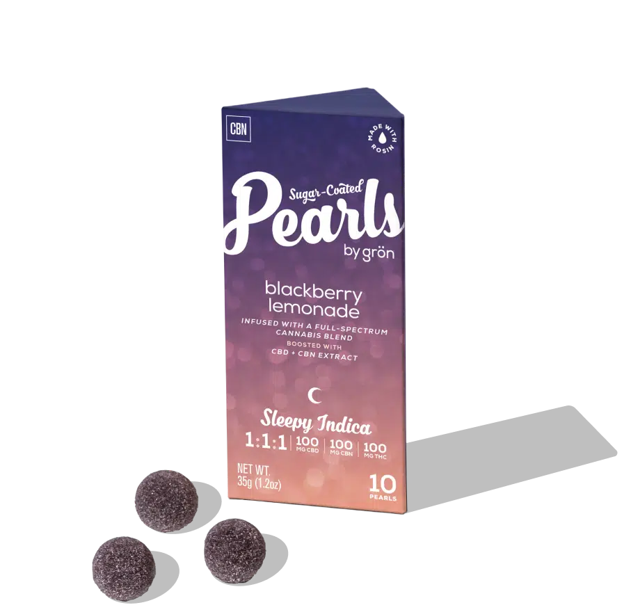 Photograph of product: Gron - 1:1:1 CBN/CBD/TH-oui Blackberry Lemonade Pearls