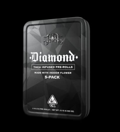Photograph of product: Heavy Hitters - Kush Mints - 2.5G - Infused Pre Roll Pack