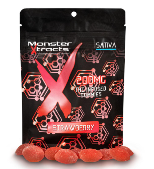 Photograph of product: Strawberry | 20mg x 10pk | Monster Xtracts