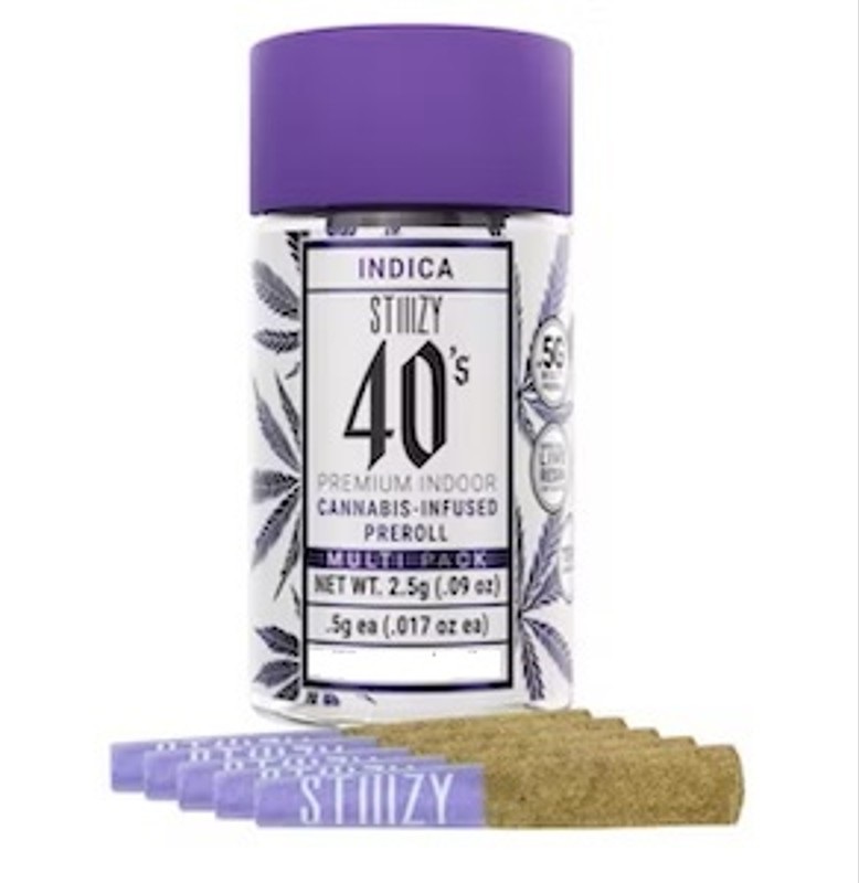 Photograph of product: STIIIZY 40's Watermelon Z .5g Infused PR 5pk  ( 2.5g ) Oui'd