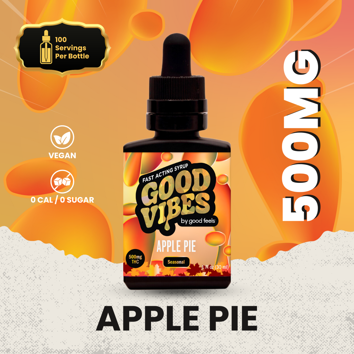 Photograph of product: Good Vibes | Tincture | Apple Pie | 500mg