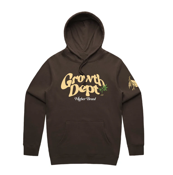 Photograph of product: HB Growth Dept Hoodie SM Brown
