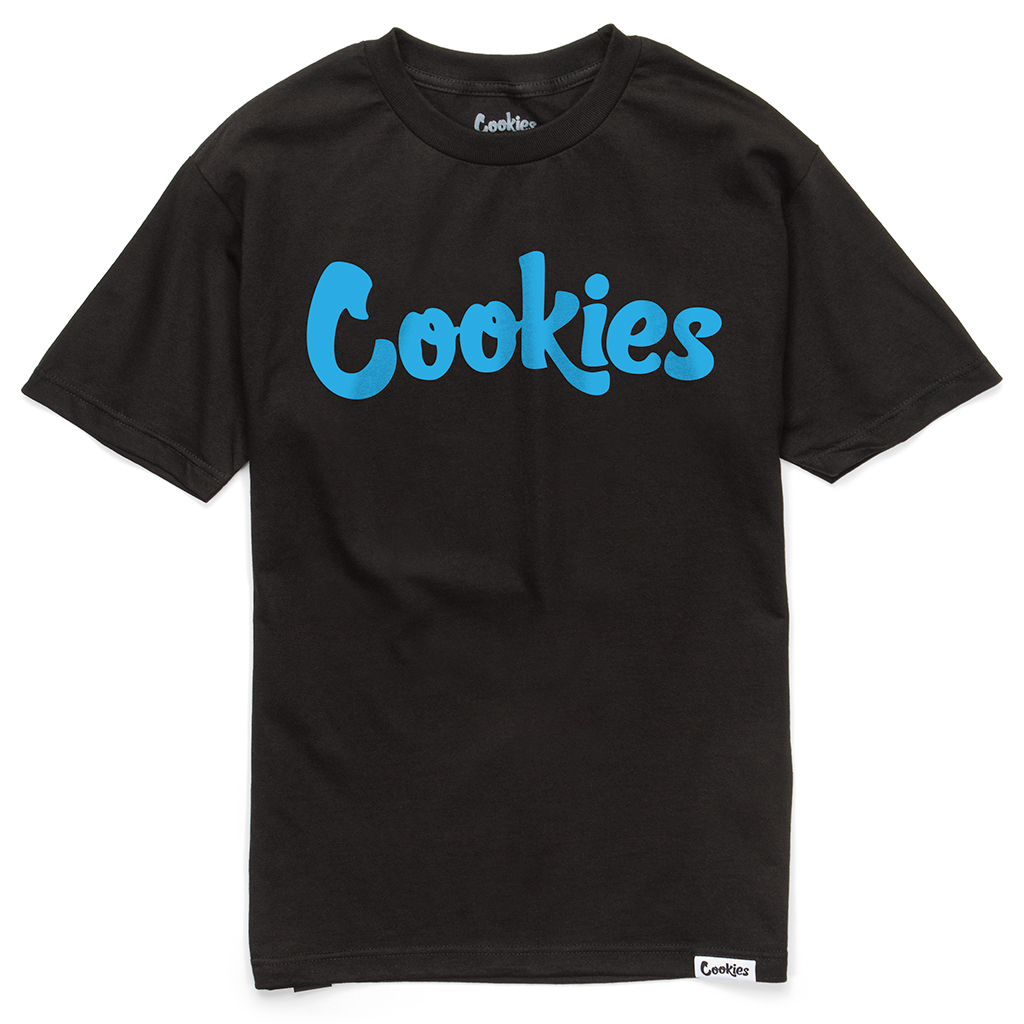 Photograph of product: Cookies: Original Tee | Black with Blue Print