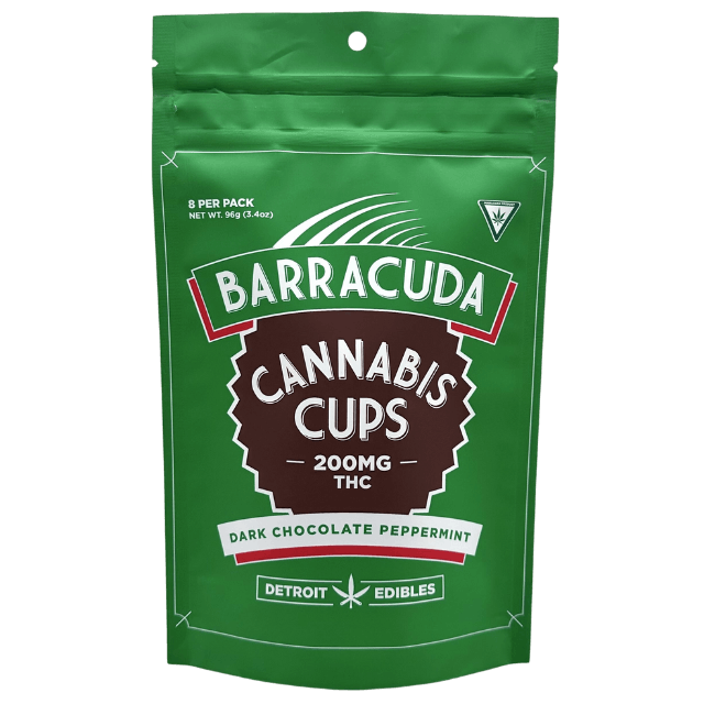 Photograph of product: Barracuda - Dark Chocolate Peppermint Cups - 200mg