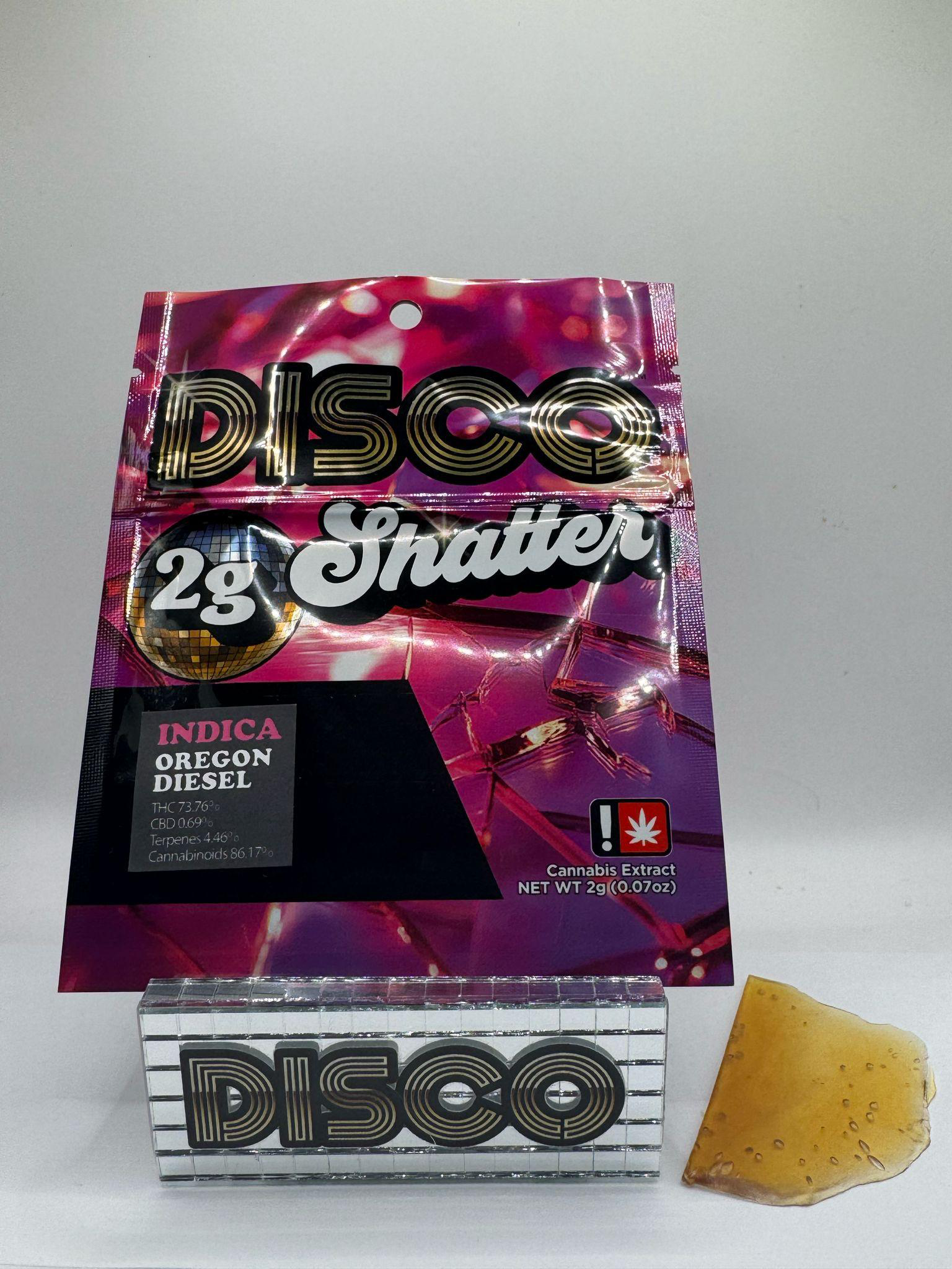 Photograph of product: Disco Dabs Shatter - Oregon Diesel