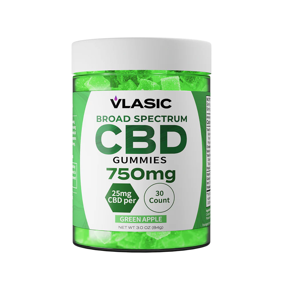 Photograph of Product: Vlasic Labs | Green Apple | 25mg CBD Gummies | 30pk