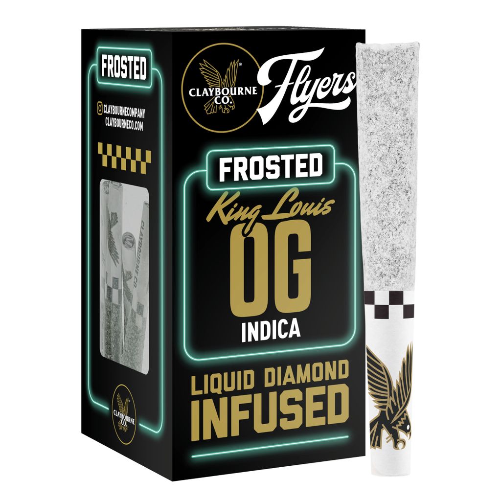 Photograph of product: King Louis OG Infused Frosted Flyers 5-Pack - ["2.5g"]