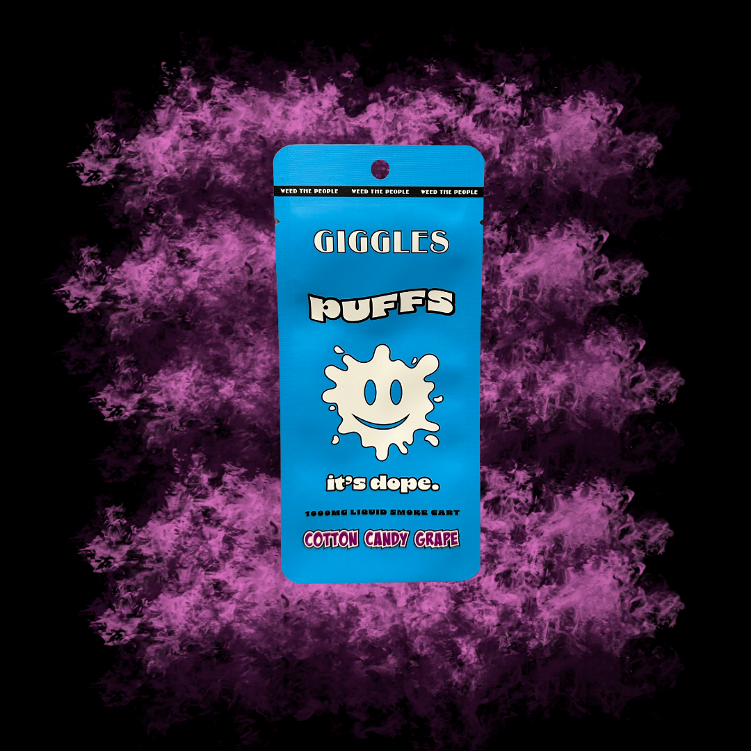 Photograph of product: Giggle Puffs - Cotton Candy Grape 1G Cartridge