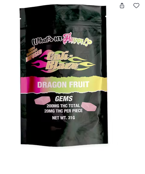 Photograph of product: Cali Blaze Dragon Fruit 200mg Gummy