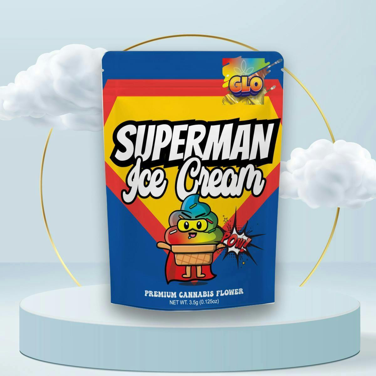 Photograph of product: Glo Farm - 3.5g Prepack - Superman Ice Cream