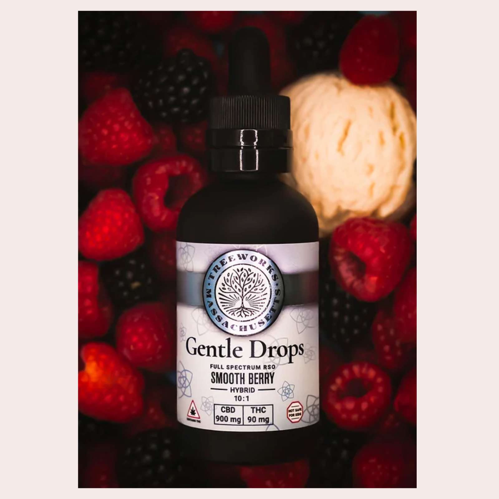 Photograph of product: Gentle Drops 10:1 CBD:TH-oui (60ml RSO Tincture)