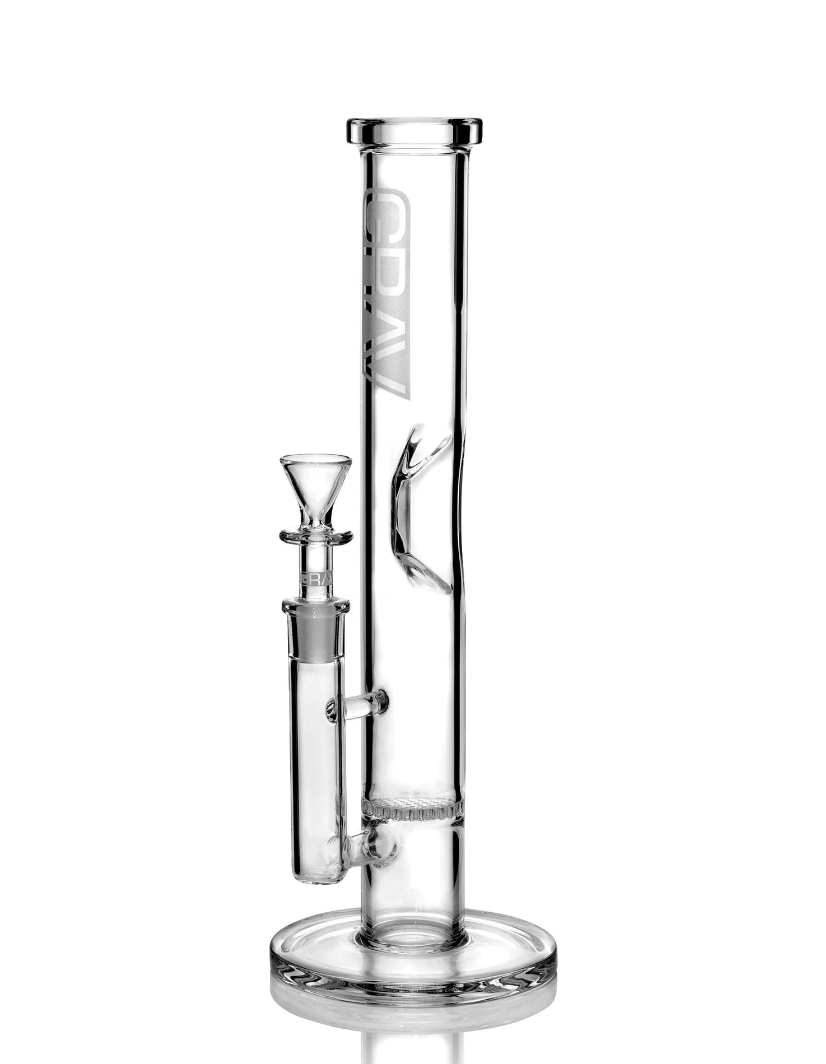 Photograph of product: 12" Clear Straight Base w/ Disc Water Pipe