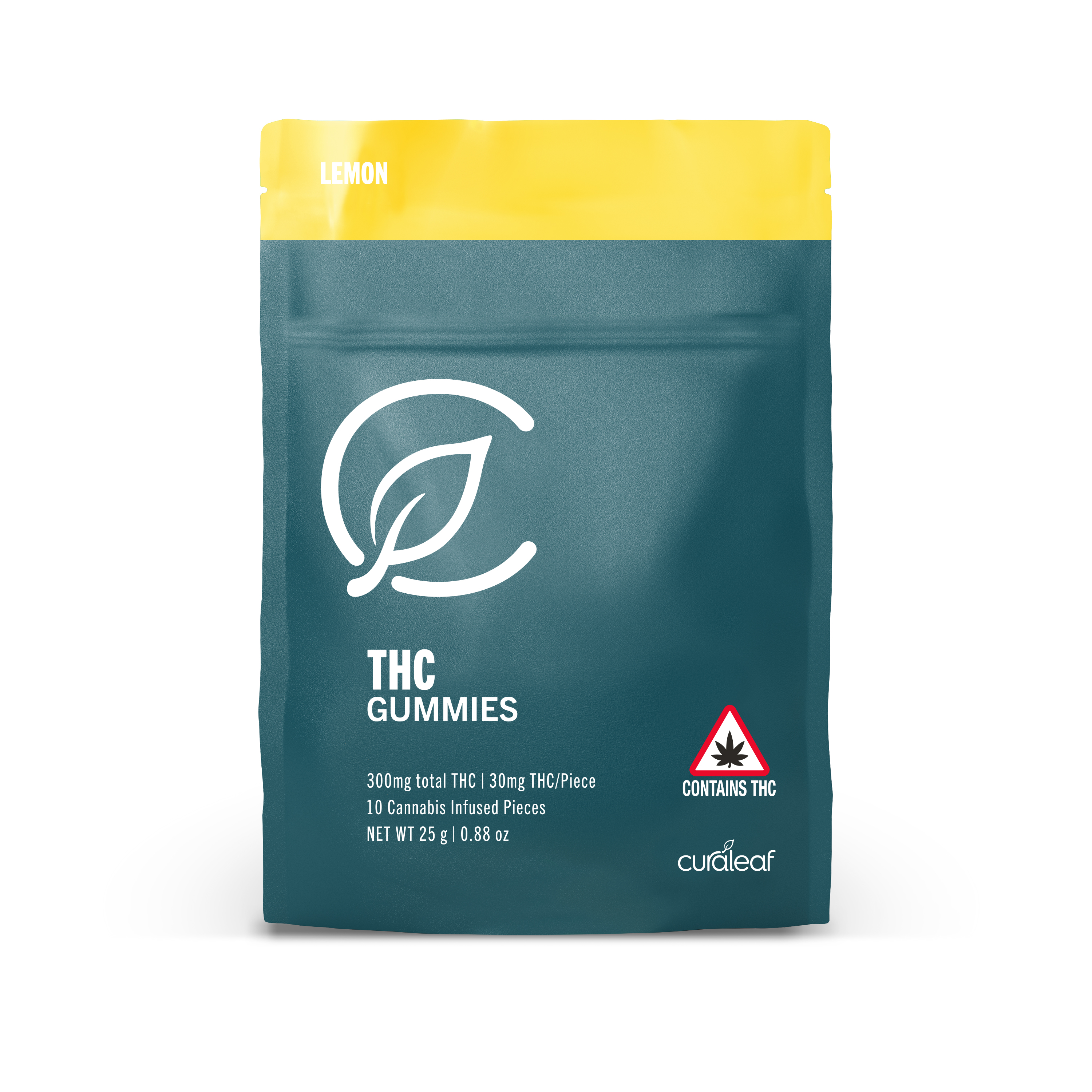 Photograph of product: Lemon Gummies 300mg (10-Pack | 30mg Each)