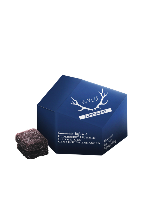 Photograph of product: Elderberry  | 2:1 TH-oui:CBN | 10pk Soft Lozenges