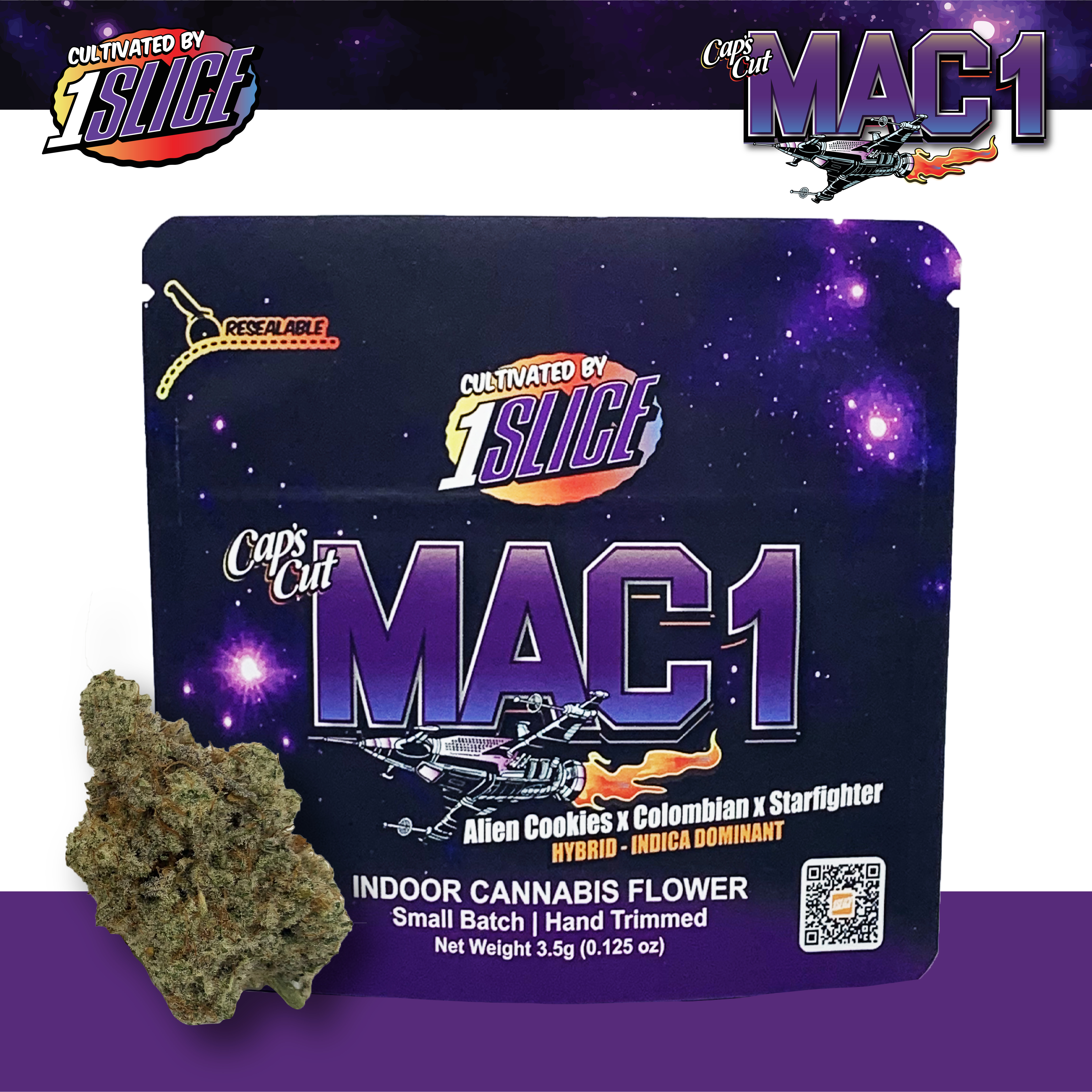 Photograph of product: 1 Slice - Mac 1 - Flower - 3.5g