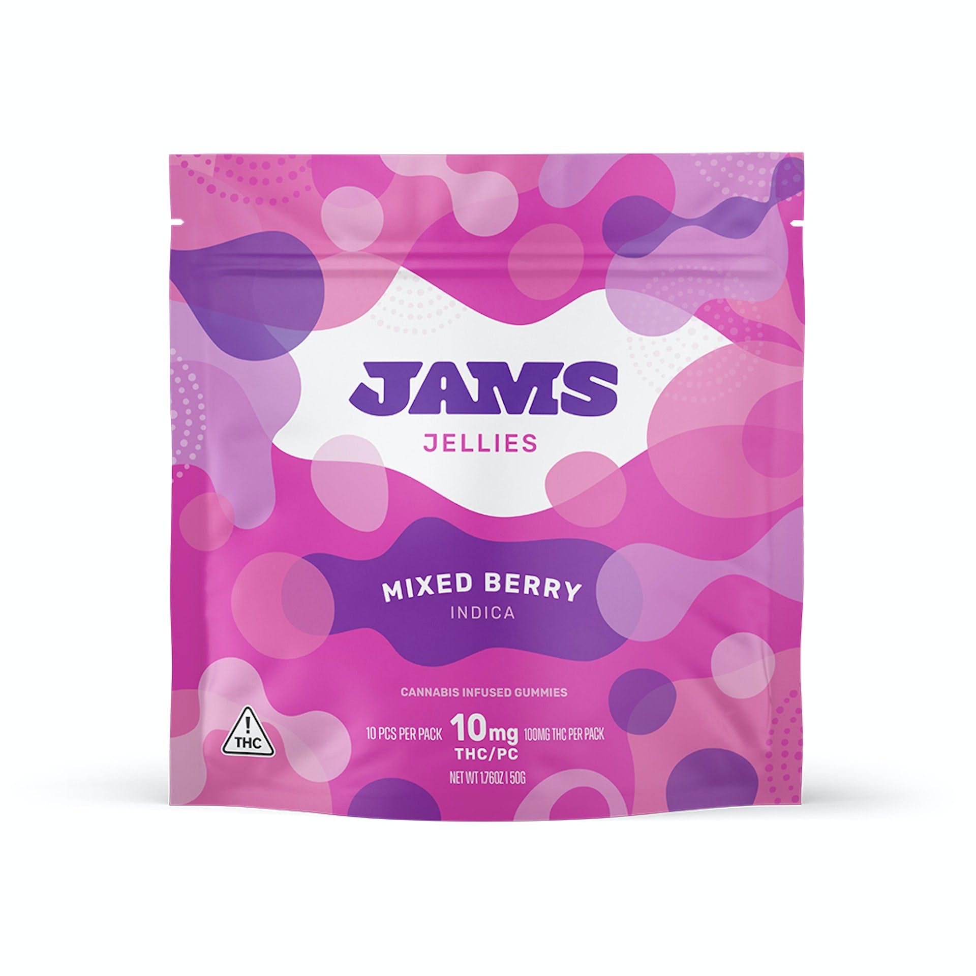 Photograph of product: JAMS: Mixed Berry | Jellies | 100mg | 10pk