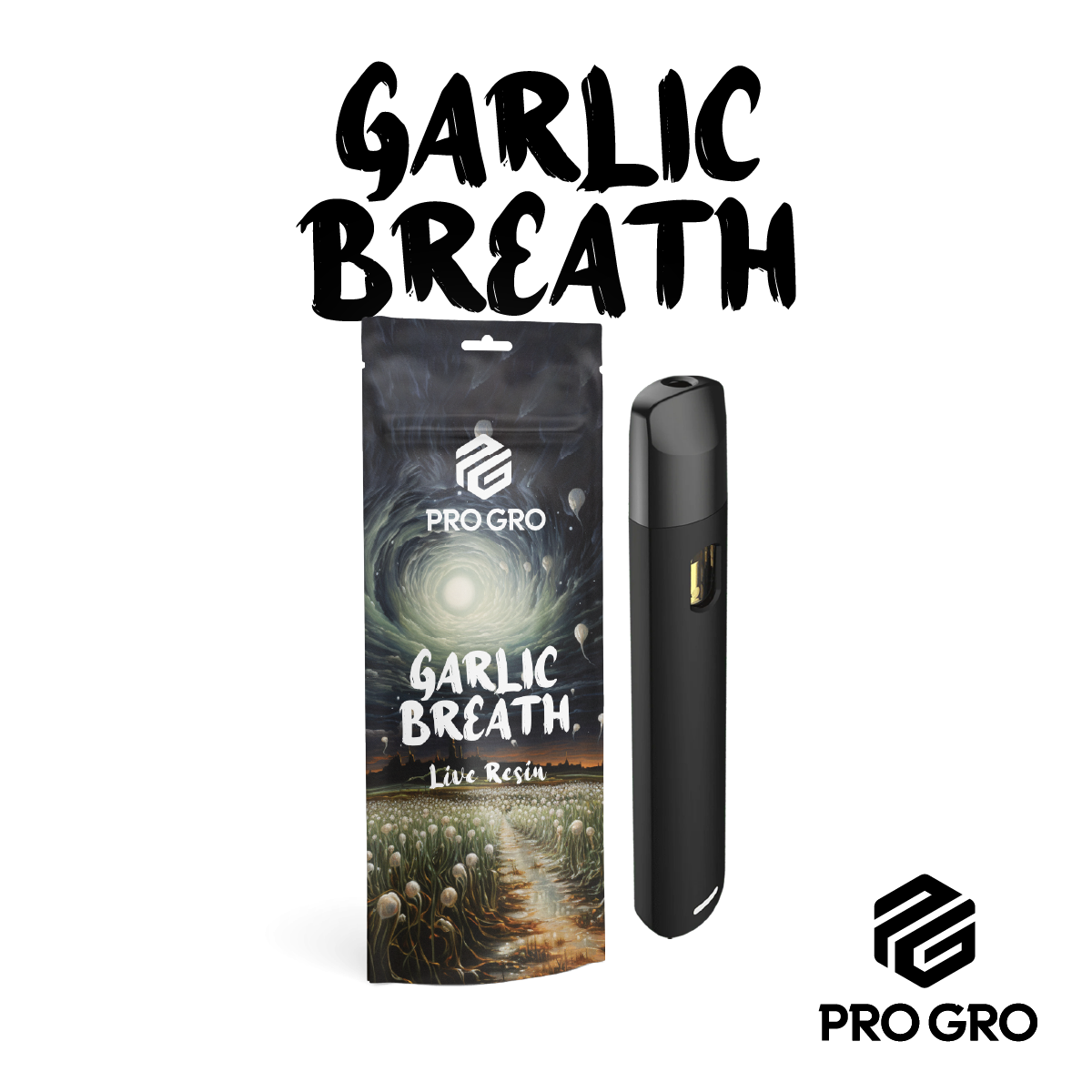 Photograph of product: ProGro Garlic Breath All-In-One Live Resin Vape | 1g