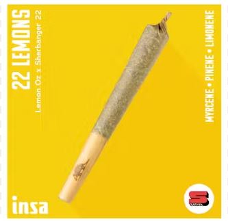 Photograph of product: 22 Lemons Pre-roll | .5g
