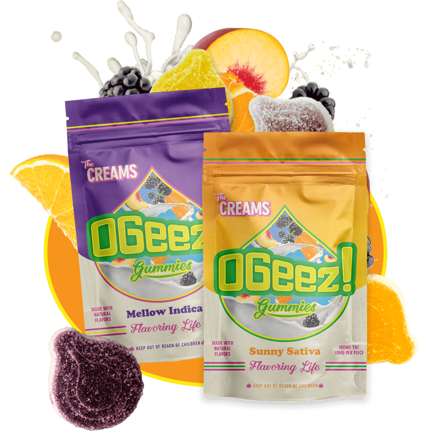 Photograph of product: OGeez! l The Creams Mellow Oui'd l 10pk l 100mg