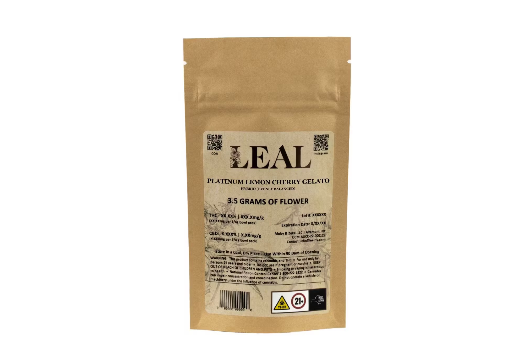 Photograph of Product: LEAL l Platinum Lemon Cherry Gelato l 3.5g