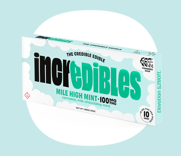 Photograph of product: Mile High Mint (H) Incredibles | Candy Bar (100mg)