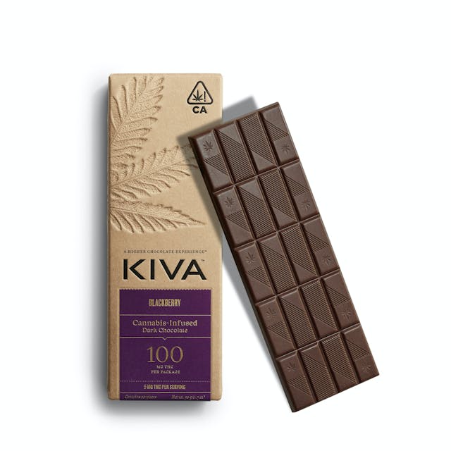 Photograph of product: Blackberry Dark Chocolate | 100mg Bar