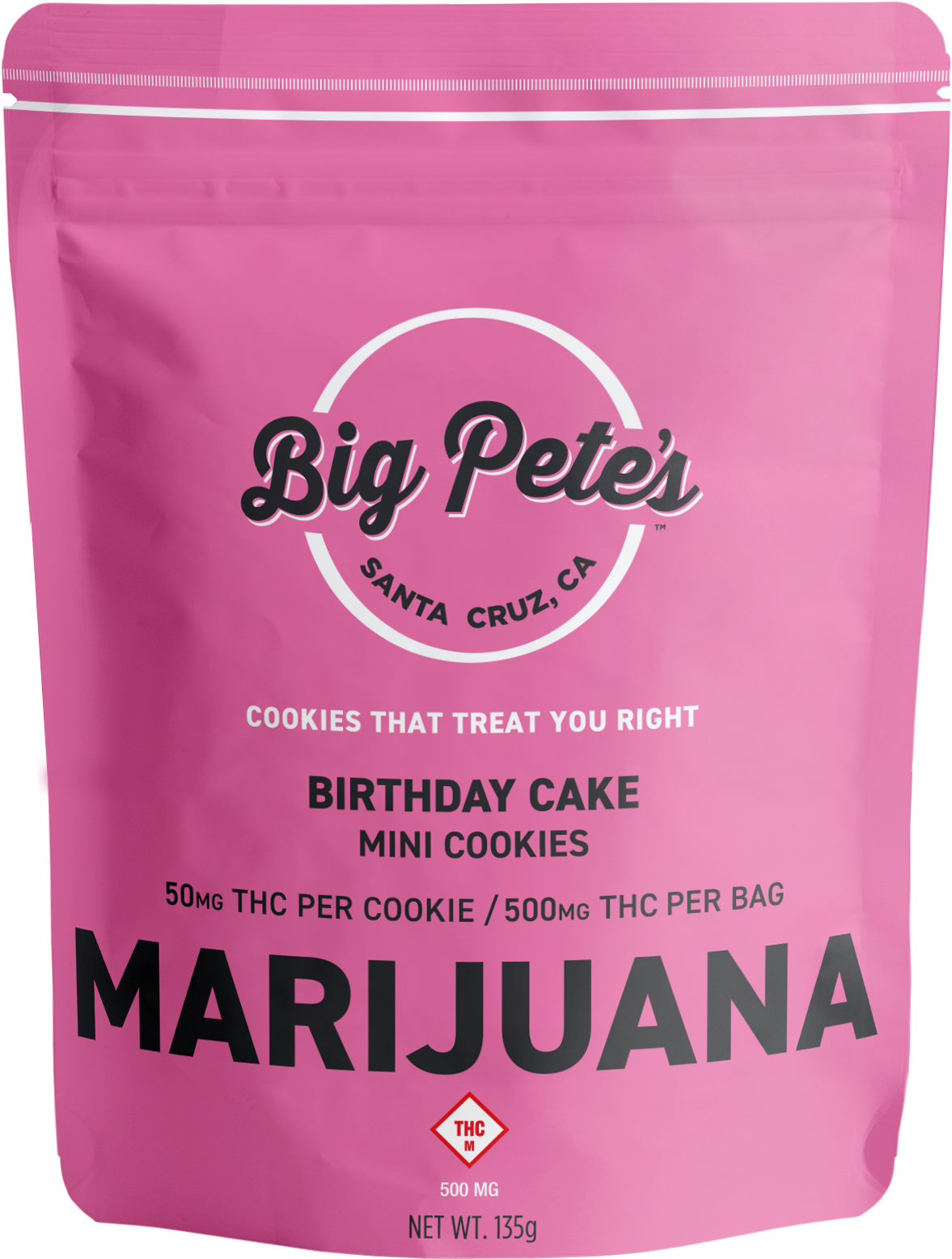 Photograph of product: Big Pete's Treats Birthday Cake Mini Cookies 10pk | 500mg