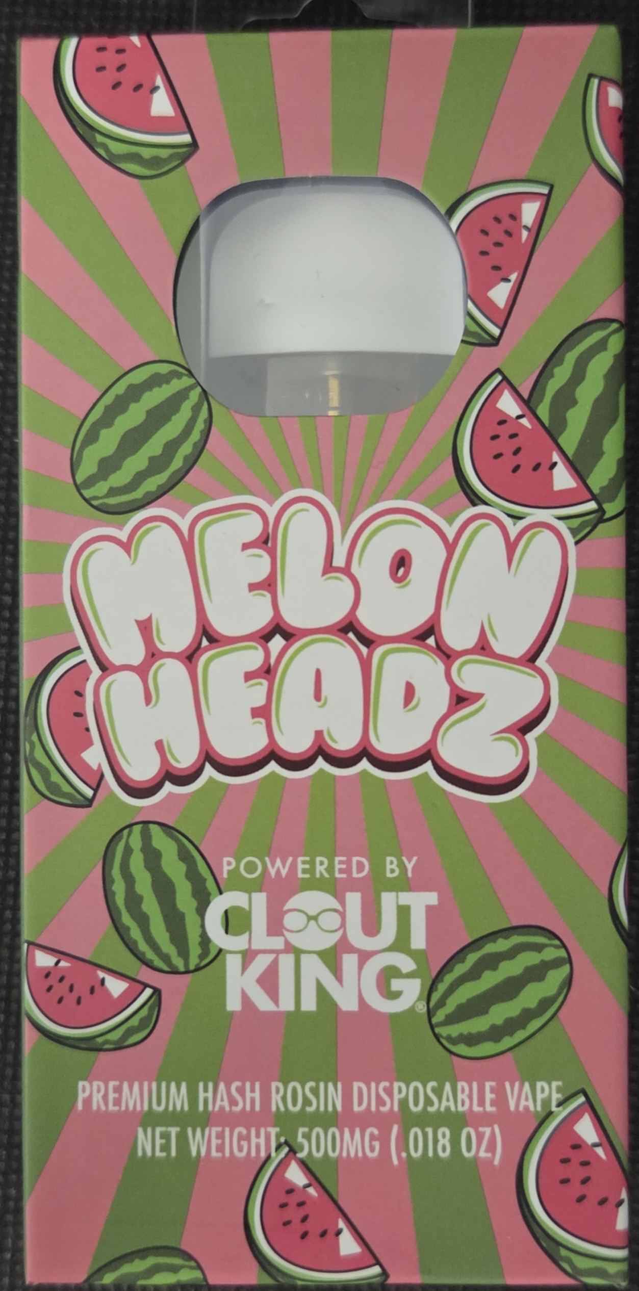 Photograph of product: Clout King - Melon Headz - Live au chocolat Rosin Disposable